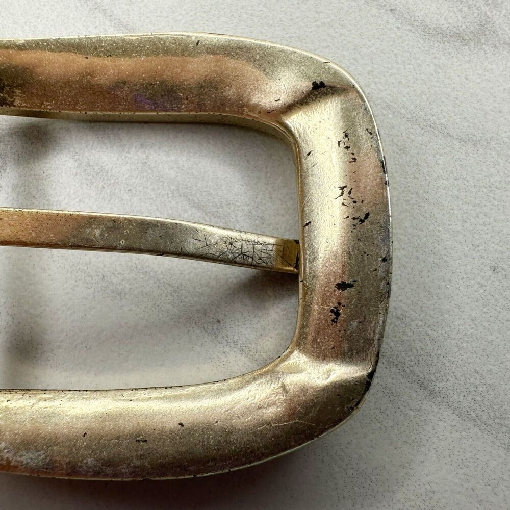 Vintage Silver Tone Simple Basic Belt Buckle - image 7